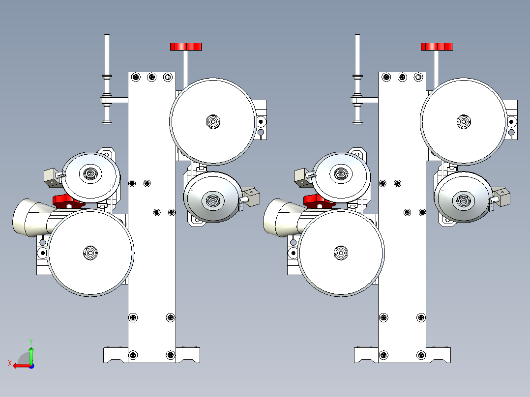 塑料修边机设计后视图