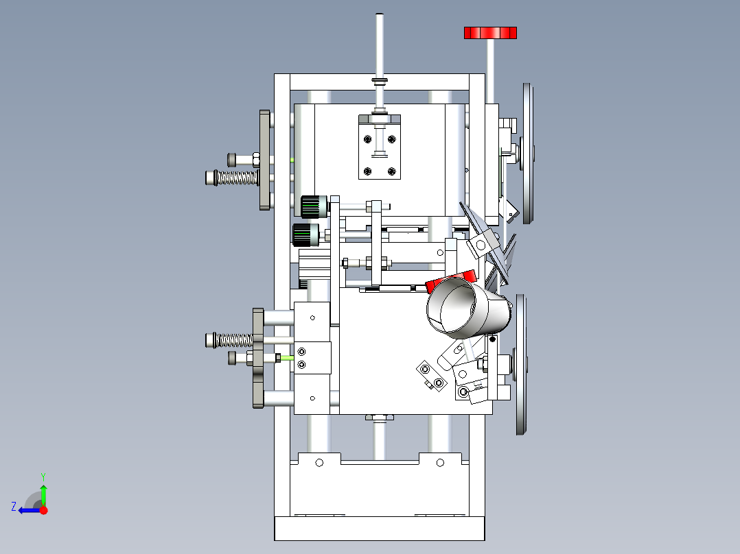 塑料修边机设计右视图