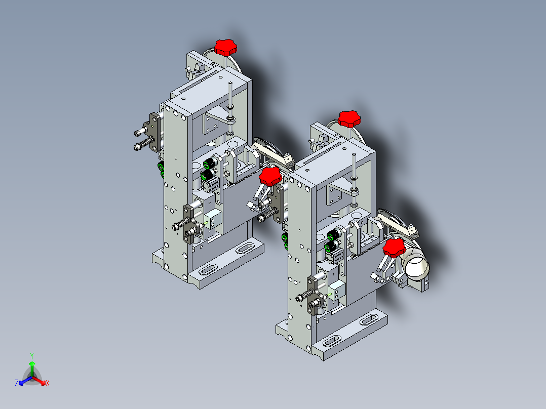 塑料修边机设计正等轴测图