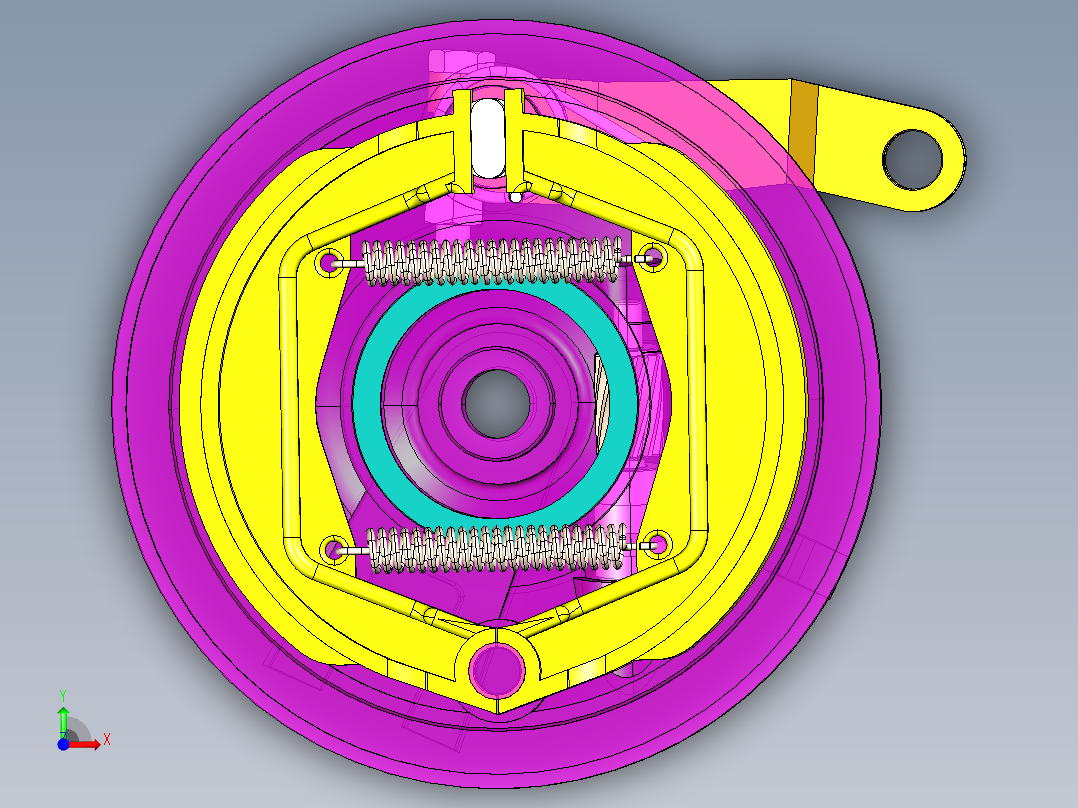 轻型货车鼓式制动器设计(论文+CAD图纸+Catia三维图+开题报告+任务书+翻译）前视图