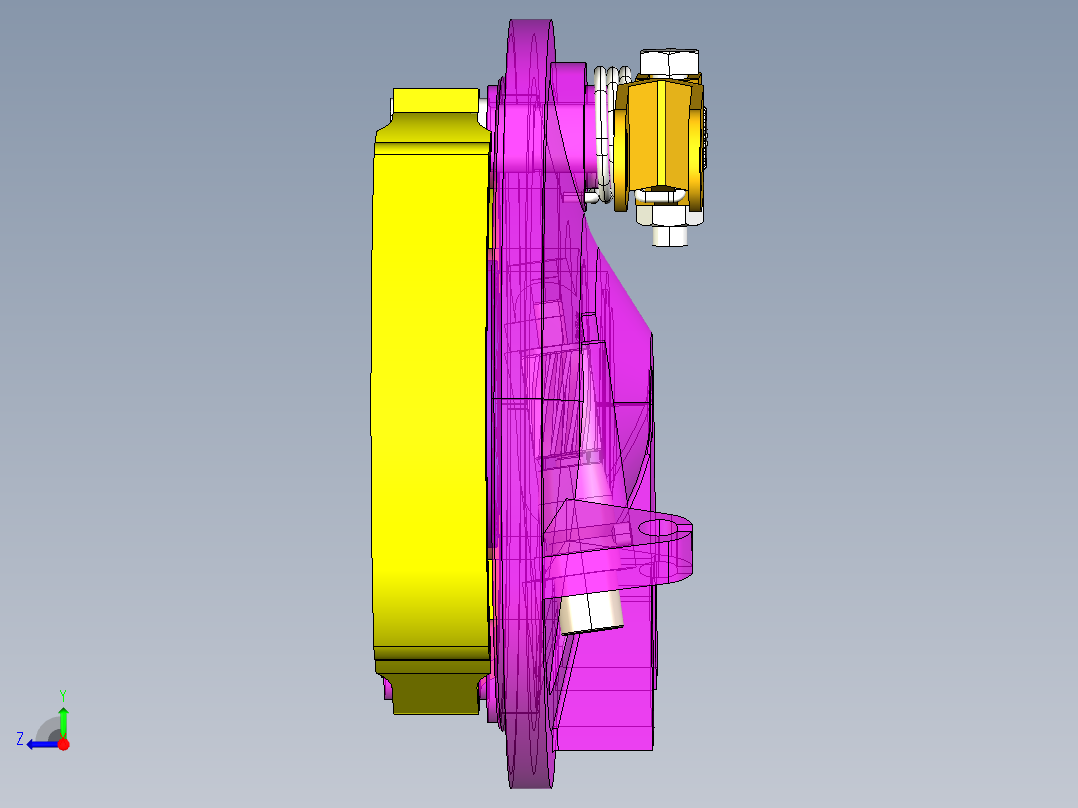 轻型货车鼓式制动器设计(论文+CAD图纸+Catia三维图+开题报告+任务书+翻译）右视图
