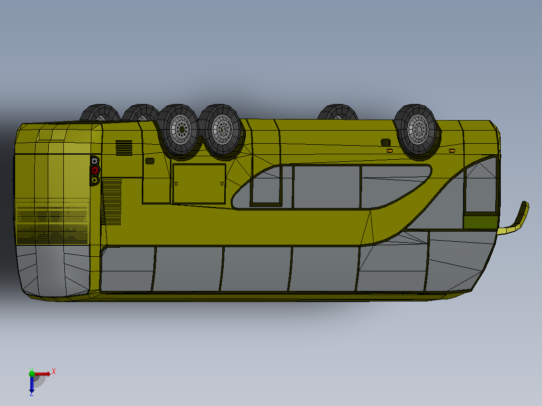 双层客车模型 sw13俯视图