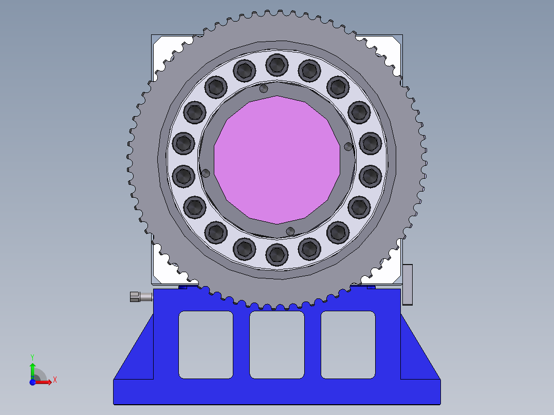 精密旋转机构前视图