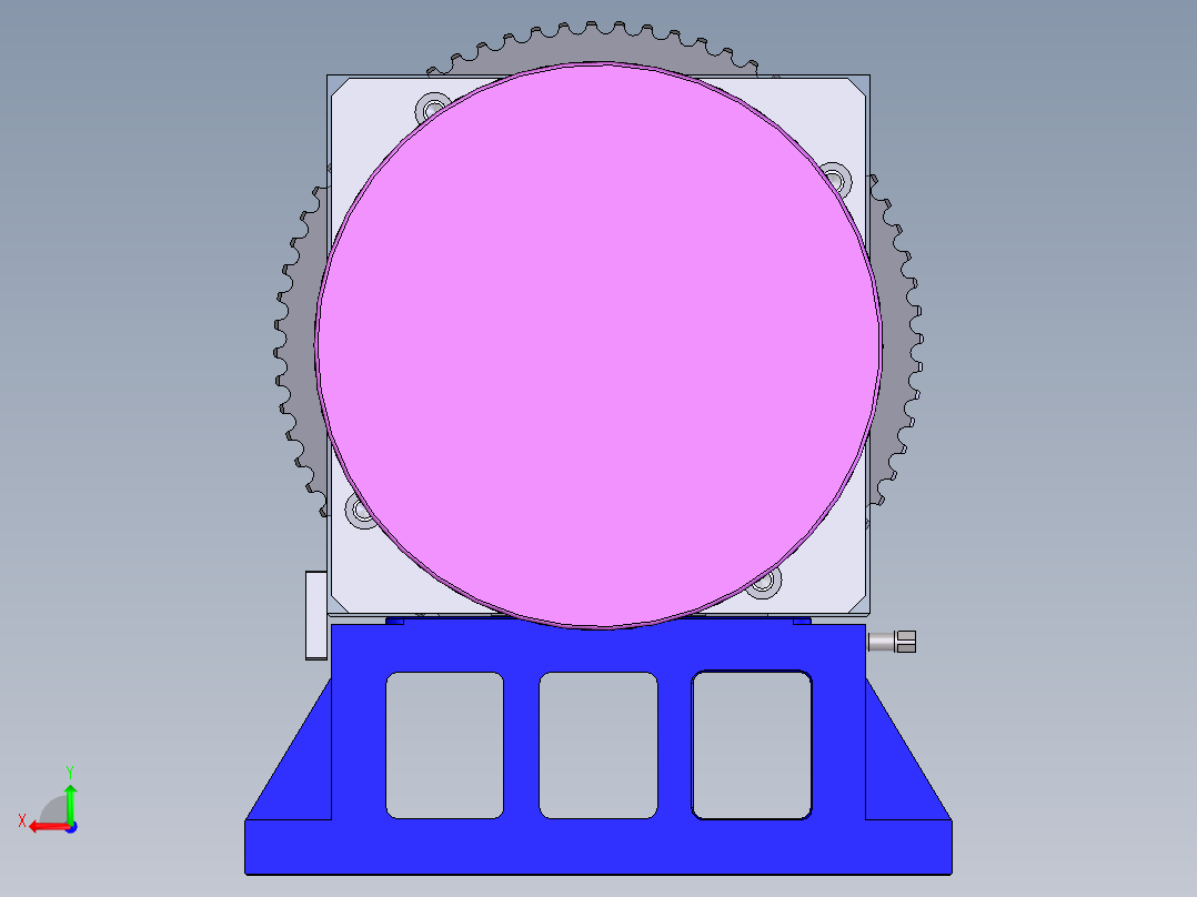 精密旋转机构后视图