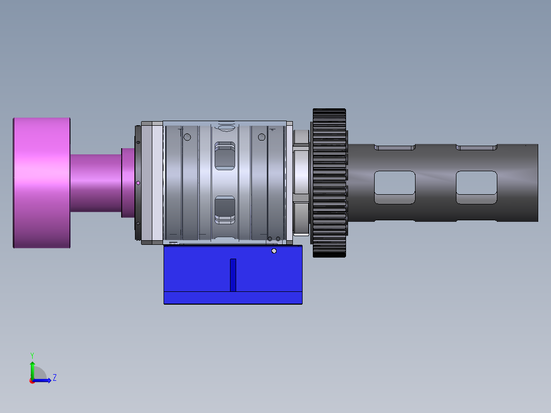 精密旋转机构左视图