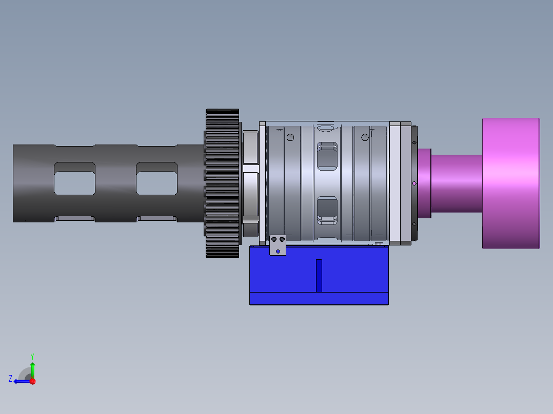 精密旋转机构右视图