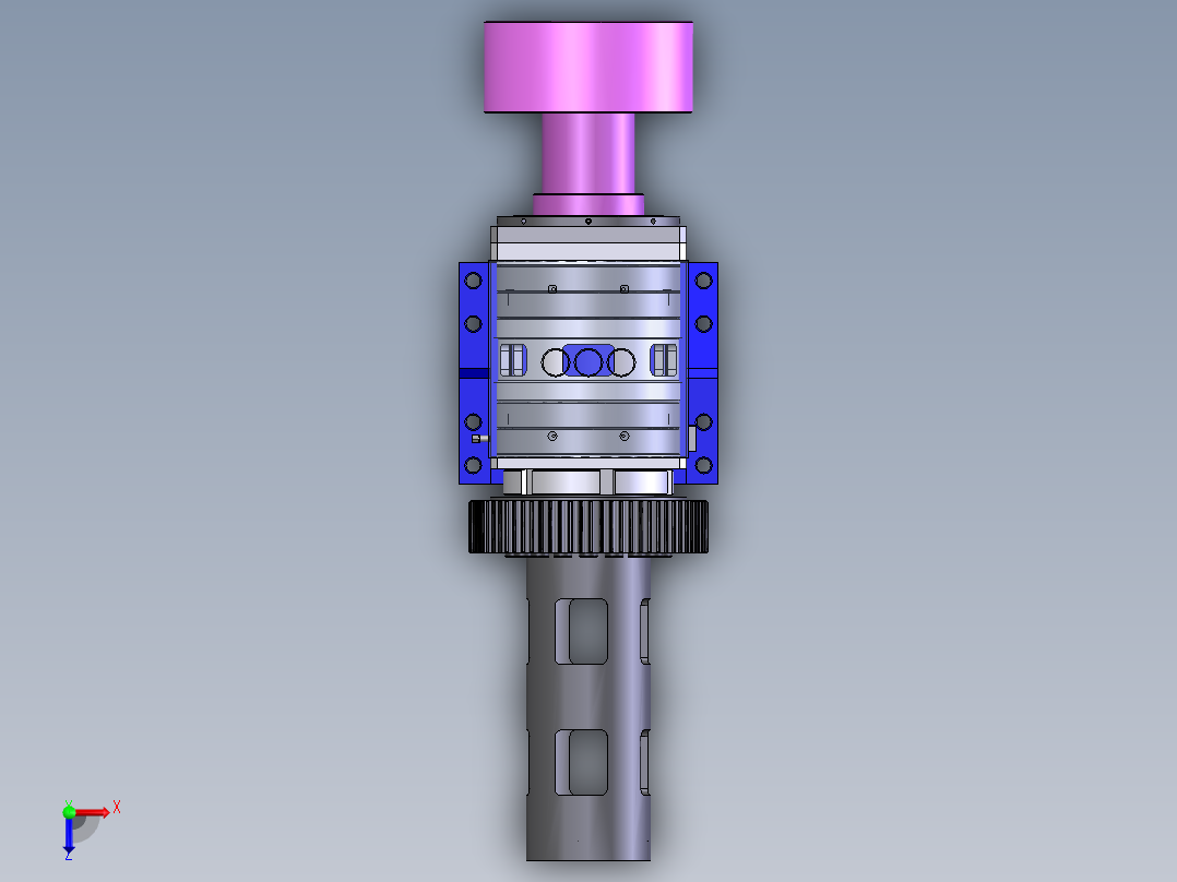 精密旋转机构俯视图