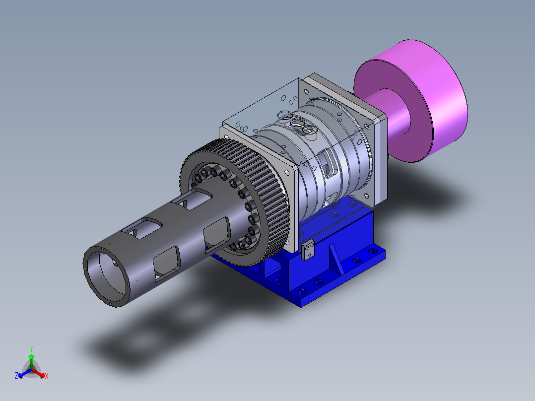 精密旋转机构正等轴测图