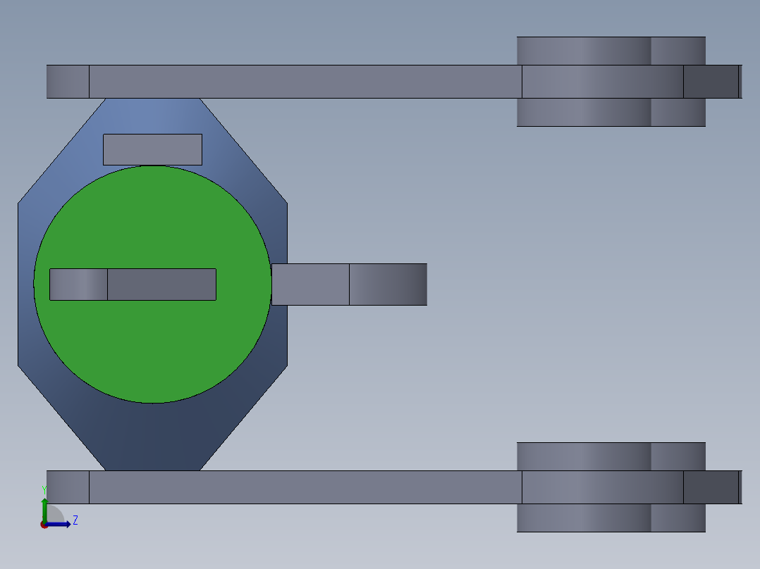 焊接式液压缸1左视图