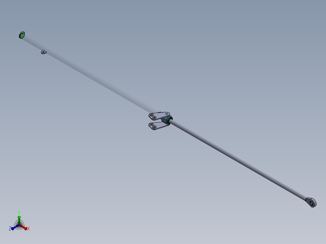 焊接式液压缸1正等轴测图