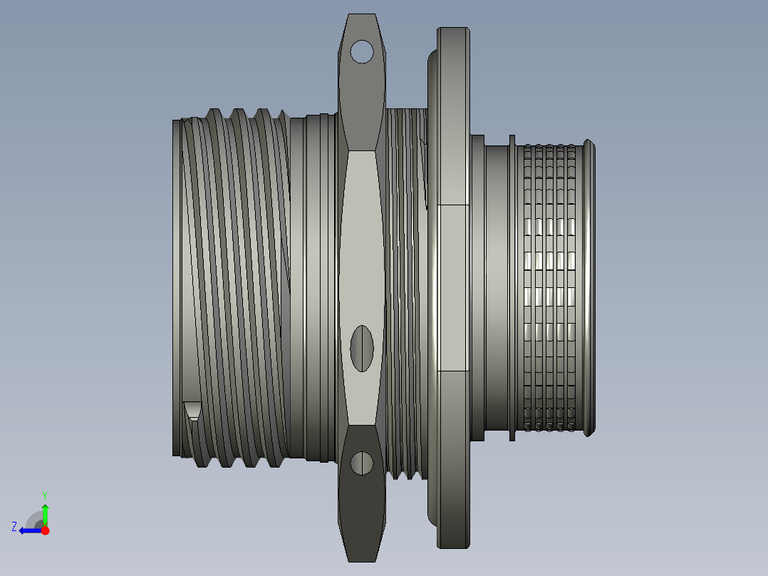 接插件(100)右视图