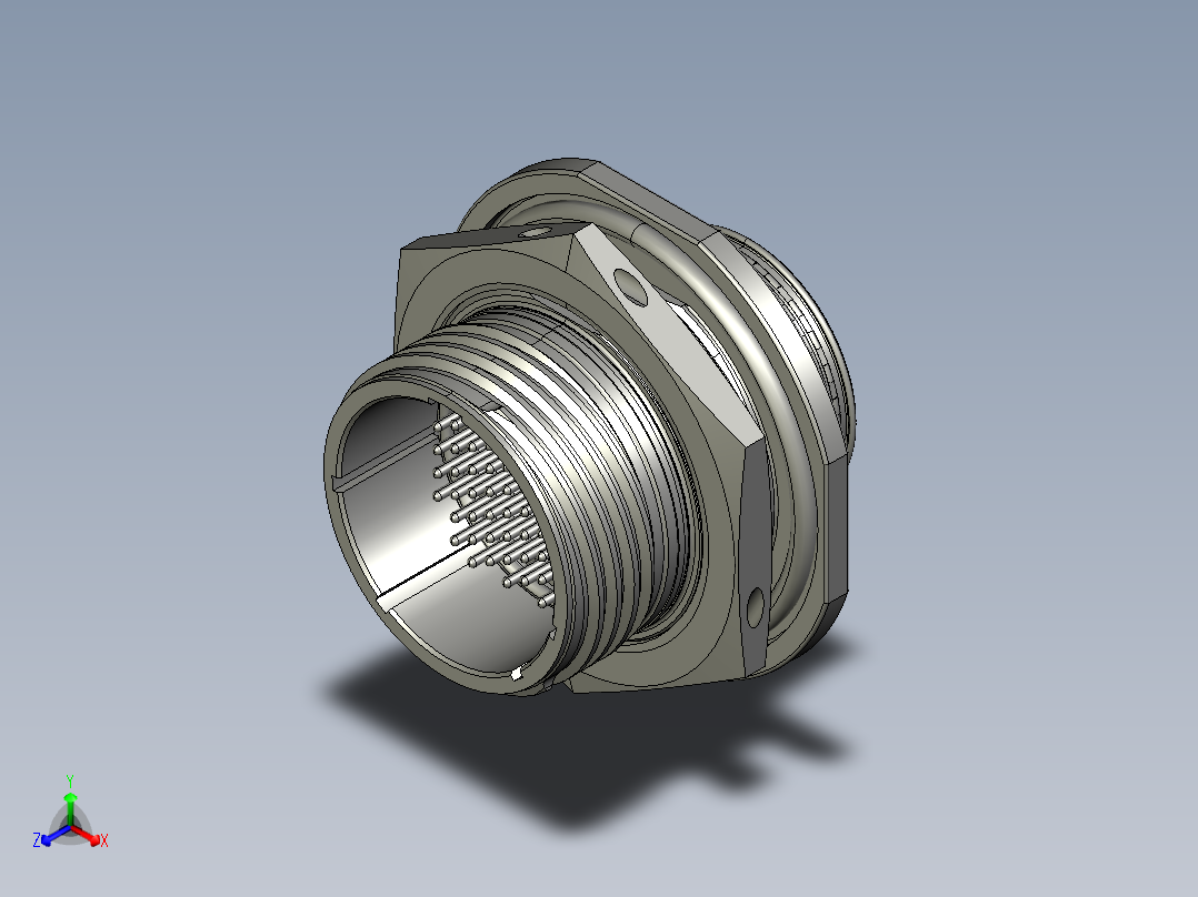 接插件(100)正等轴测图