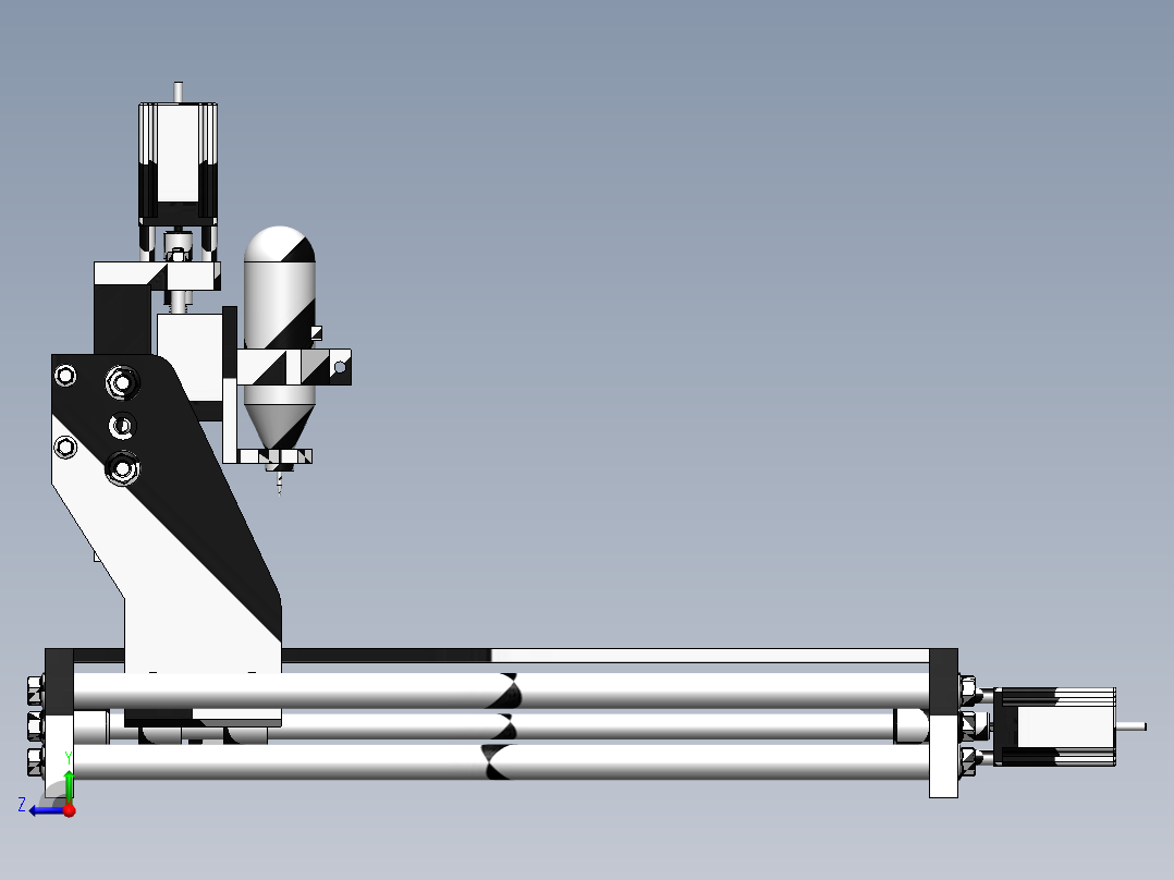 3 Axis Router CNC3轴雕刻机右视图