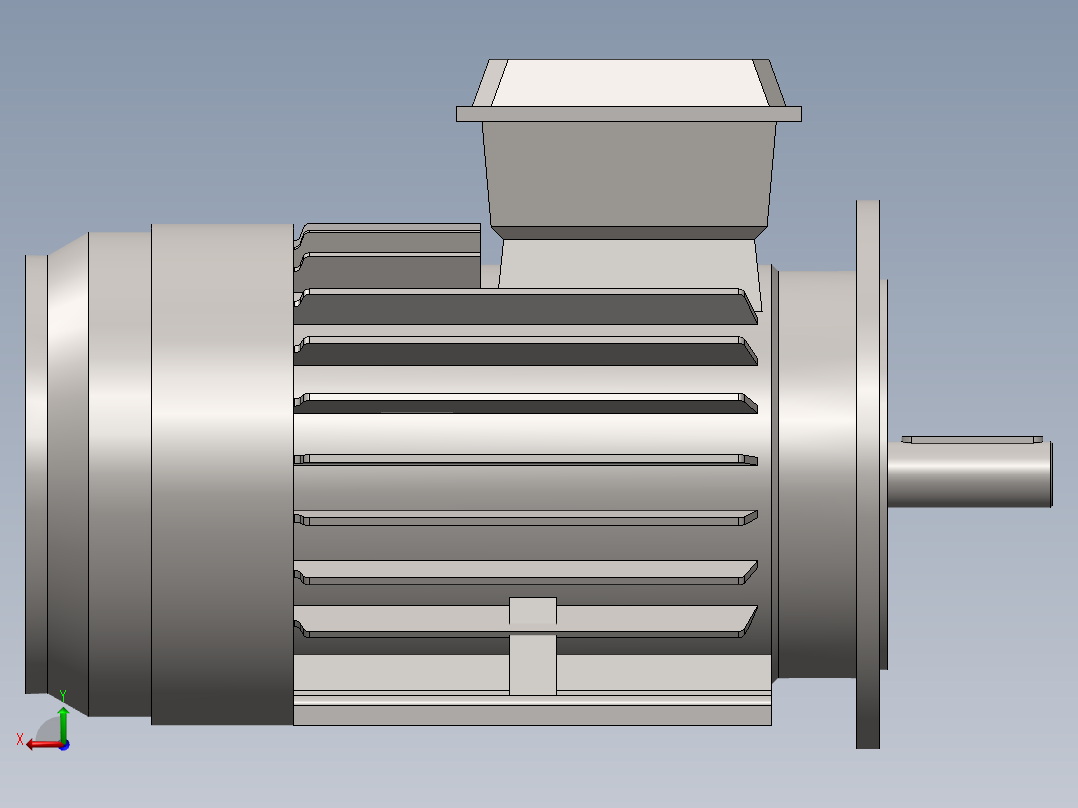 IE1 15kW 电动机B35后视图