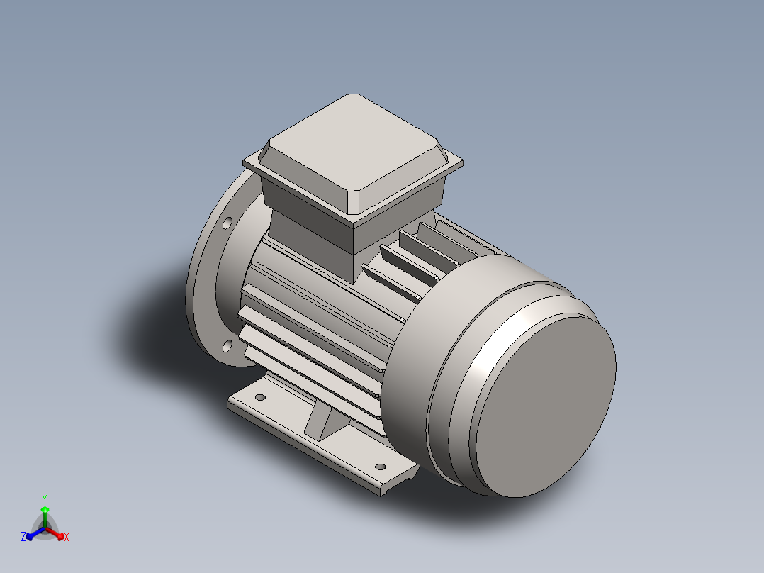 IE1 15kW 电动机B35正等轴测图