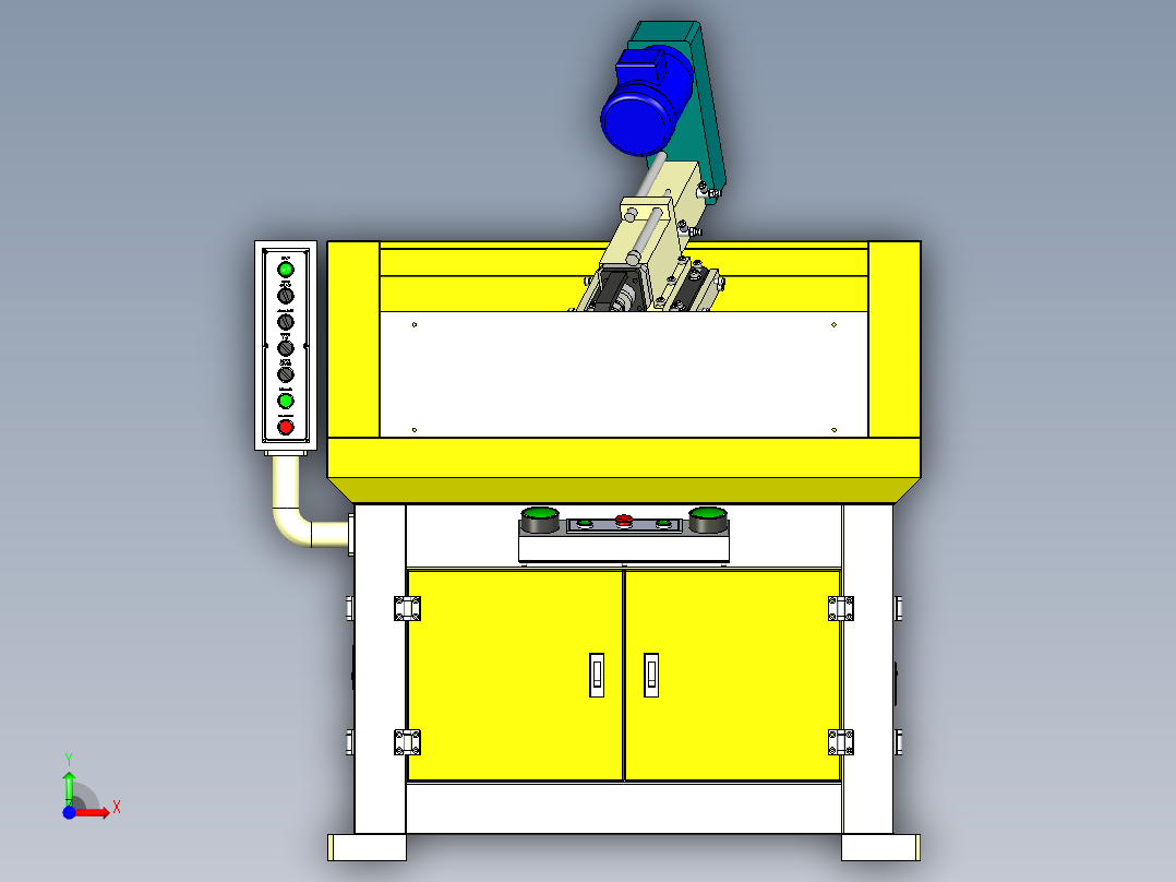 气动钻设计模型气动钻前视图