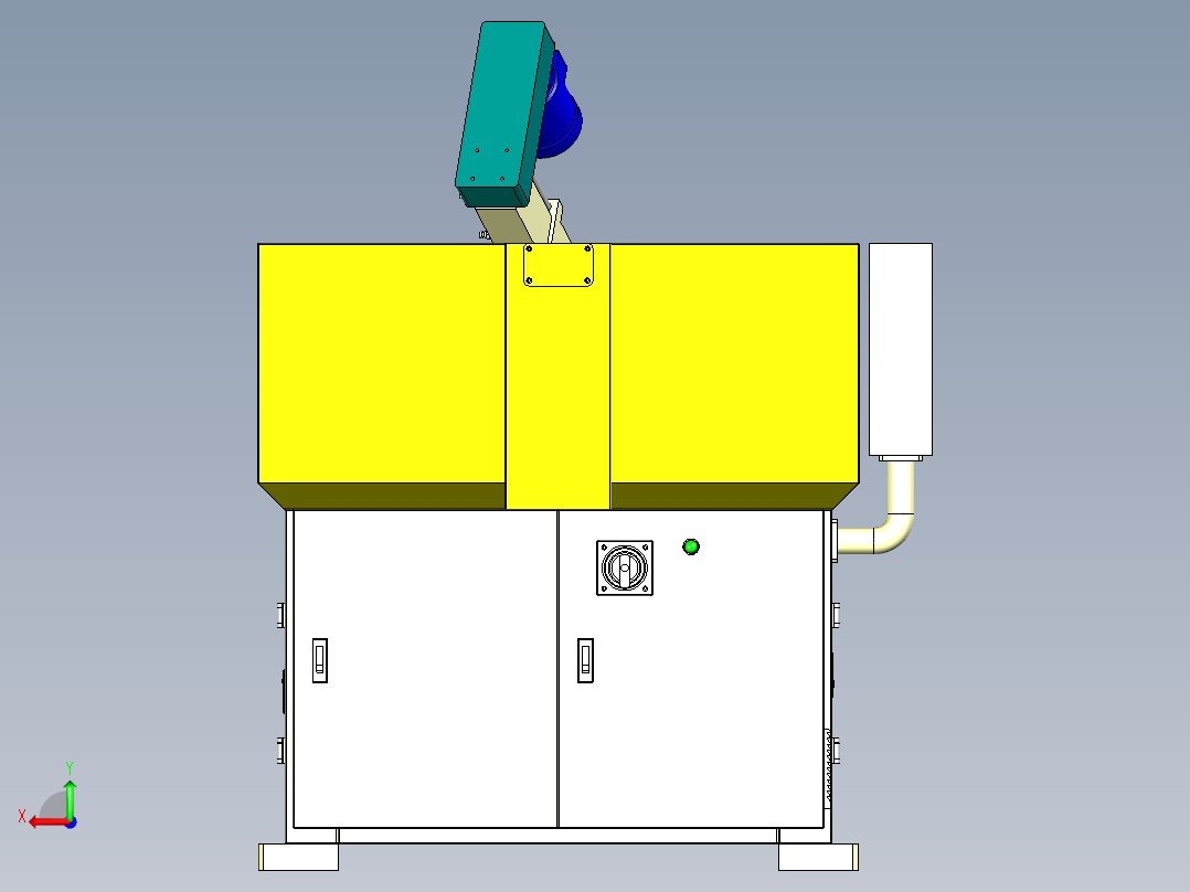 气动钻设计模型气动钻后视图