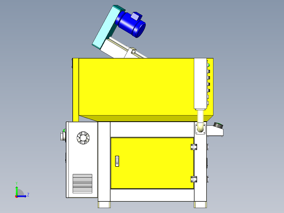 气动钻设计模型气动钻左视图