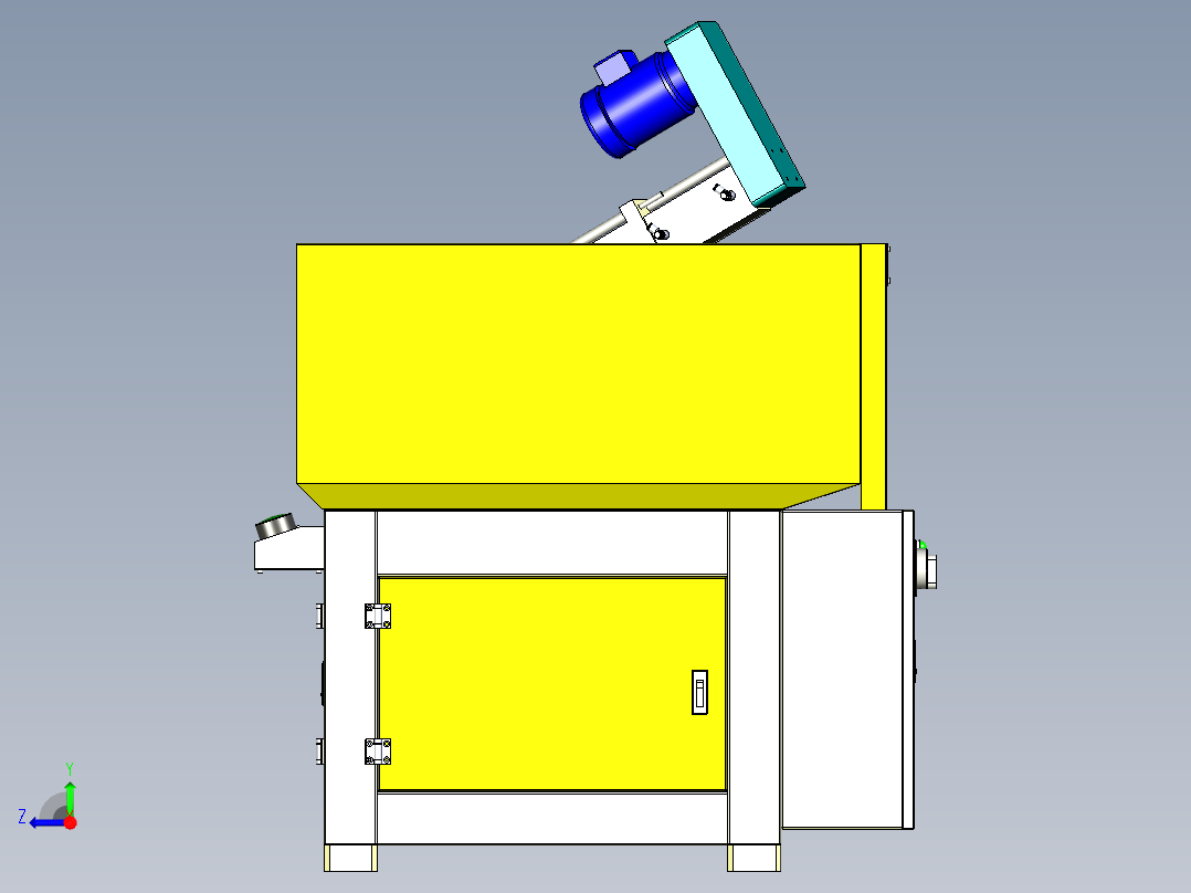 气动钻设计模型气动钻右视图