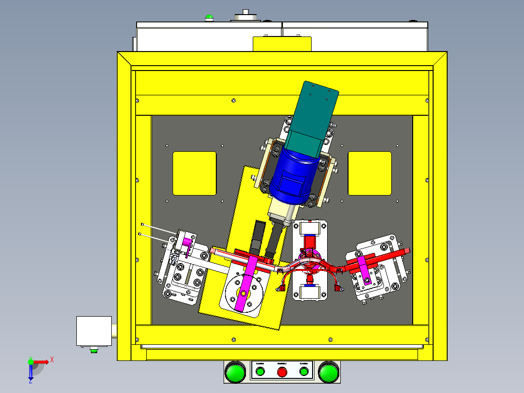气动钻设计模型气动钻俯视图