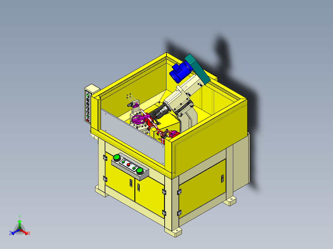 气动钻设计模型气动钻正等轴测图