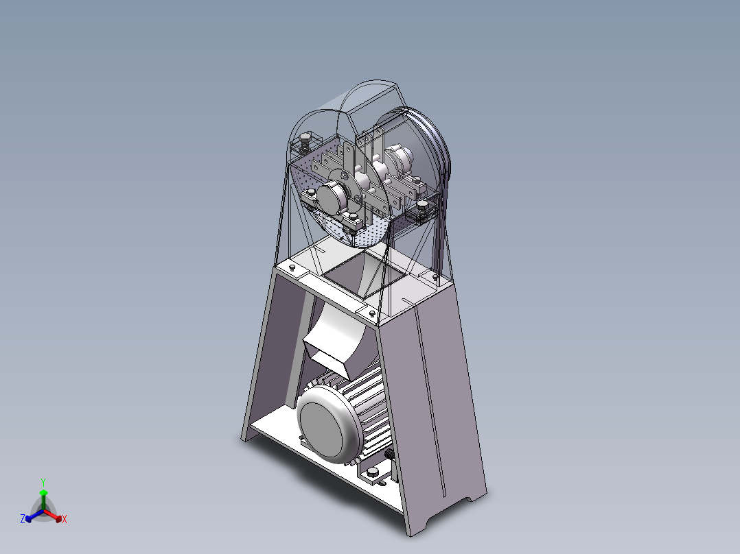 小型锤片粉碎机 94194正等轴测图
