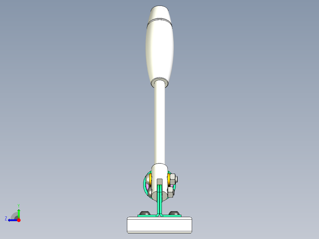 机械式开坚果工具右视图