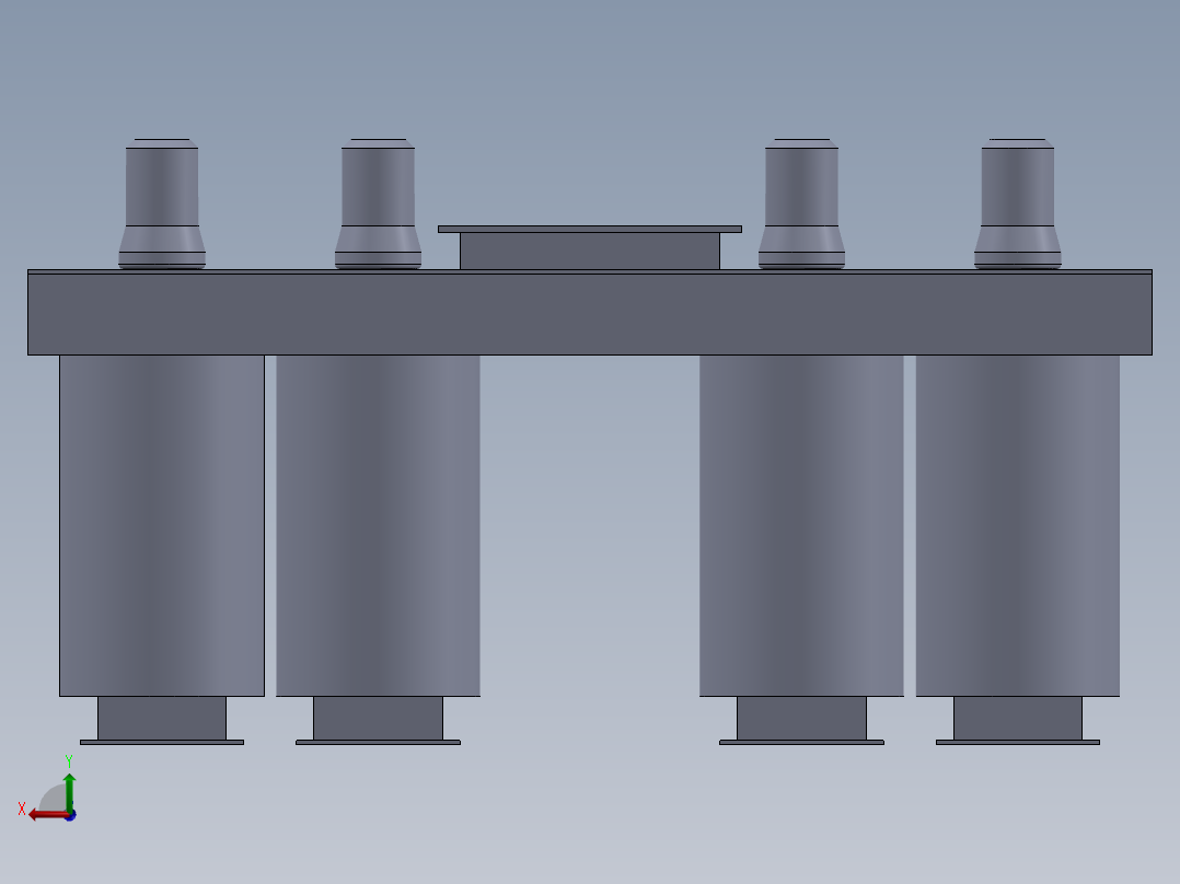 烧蚀机排烟系统后视图