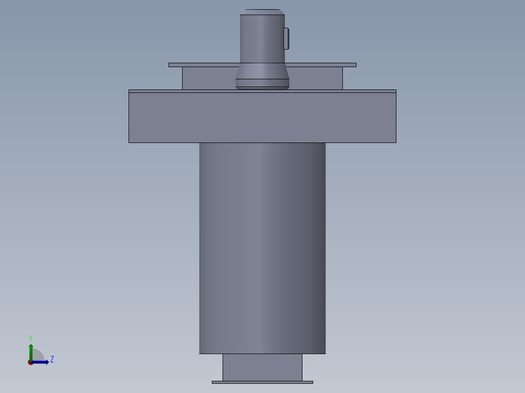 烧蚀机排烟系统左视图