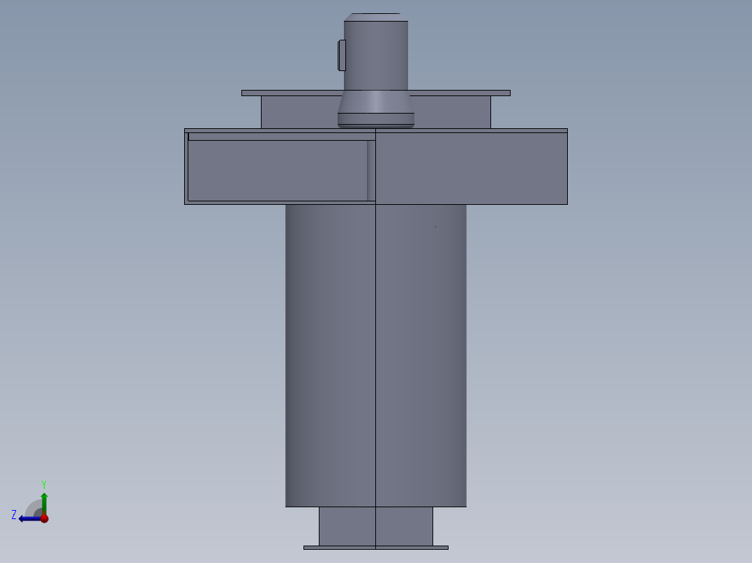 烧蚀机排烟系统右视图