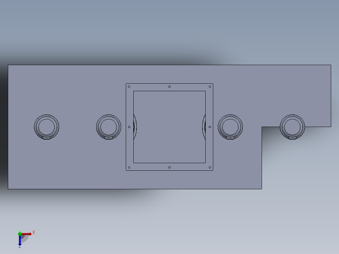 烧蚀机排烟系统俯视图