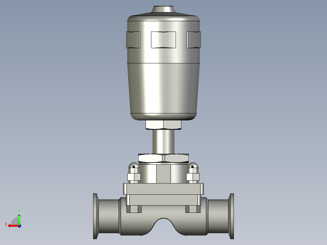 气动隔膜阀--DN34后视图