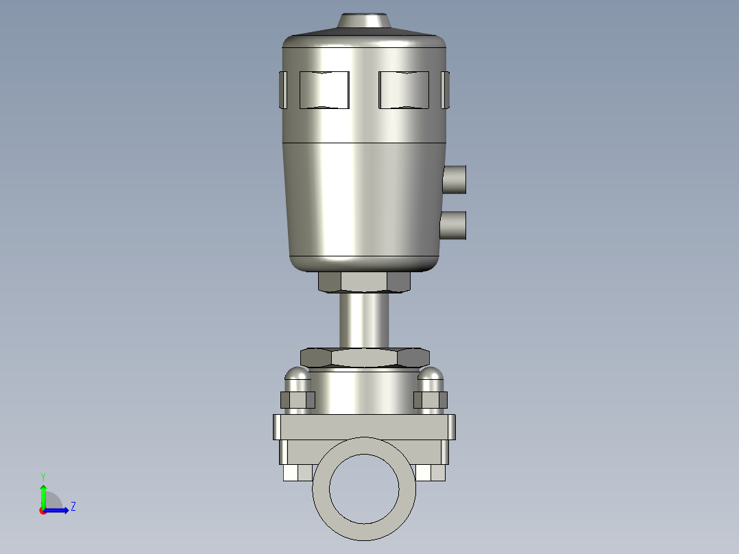 气动隔膜阀--DN34左视图
