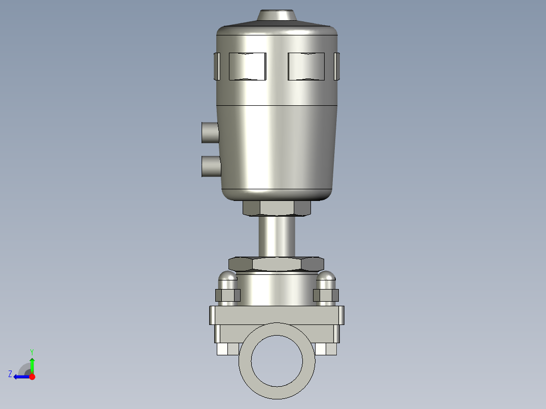 气动隔膜阀--DN34右视图