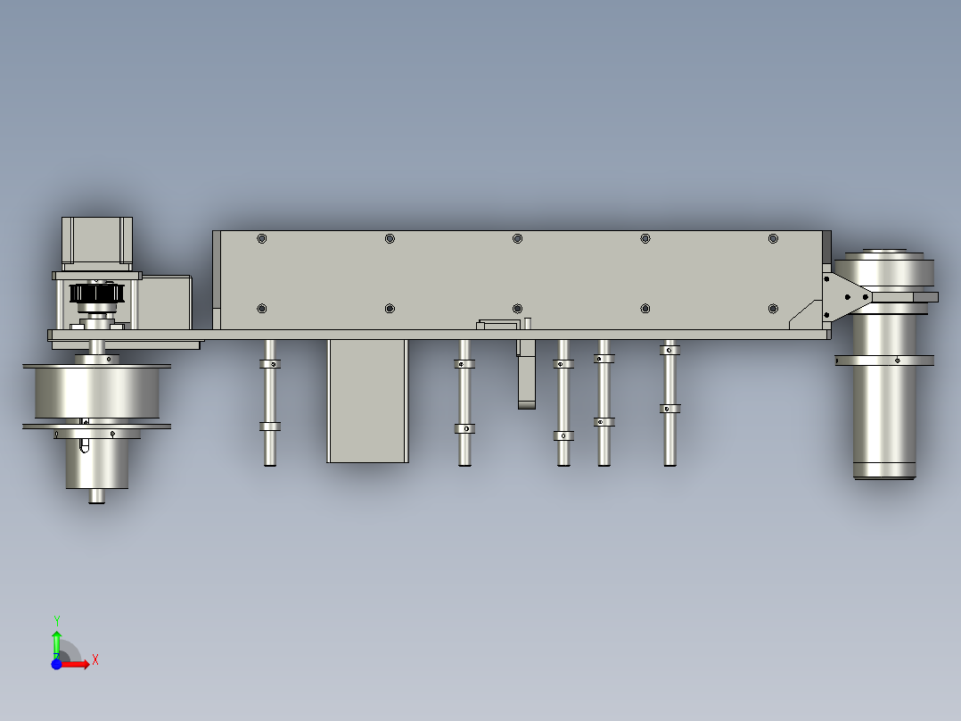 打标平台前视图