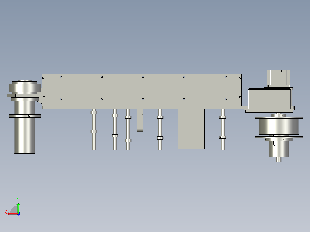 打标平台后视图
