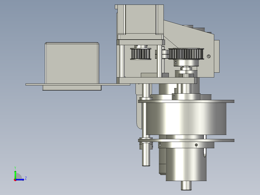打标平台左视图