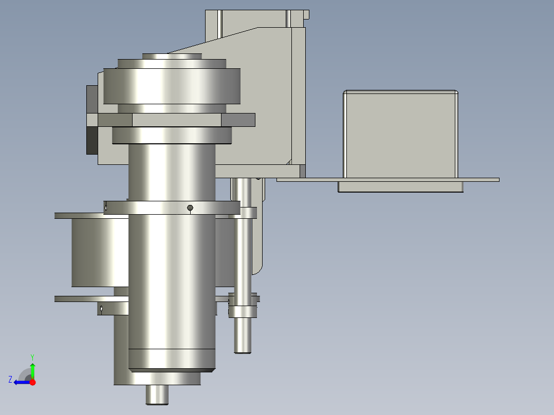 打标平台右视图