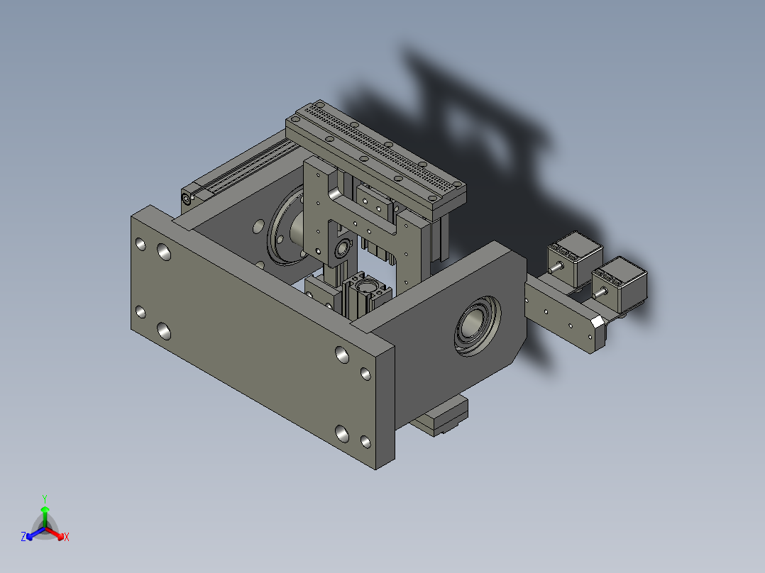 YX-04-11贴胶旋转组件正等轴测图