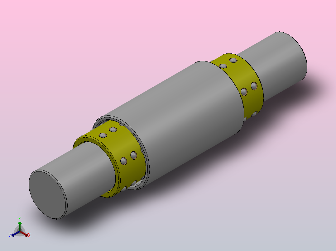 标准型微型滚珠衬套导向轴组件_LSRS-8-50-20-30-A正等轴测图