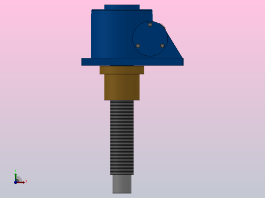 SWL35 螺母升降型蜗轮丝杆升降机[SWL35TM-2BⅠ-300-X-B]前视缩略图