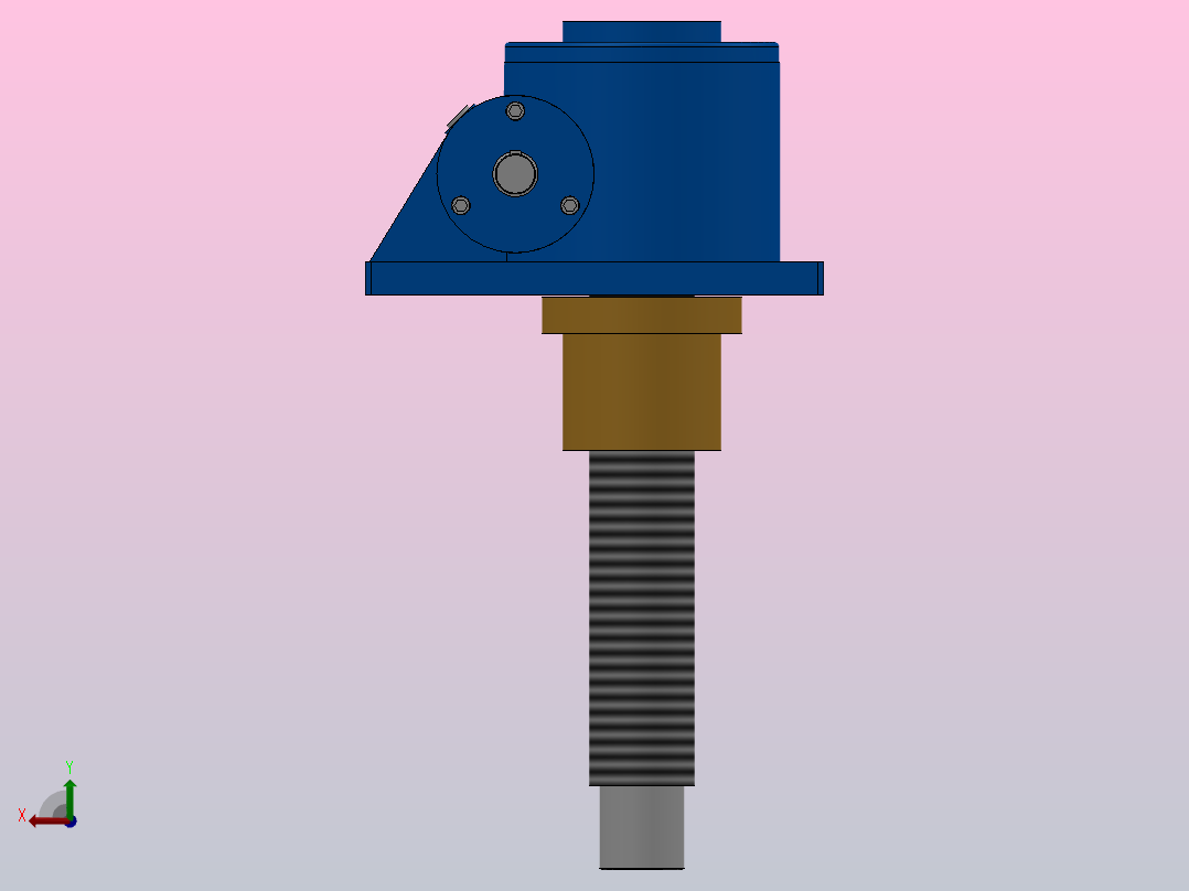 SWL35 螺母升降型蜗轮丝杆升降机[SWL35TM-2BⅠ-300-X-B]后视图