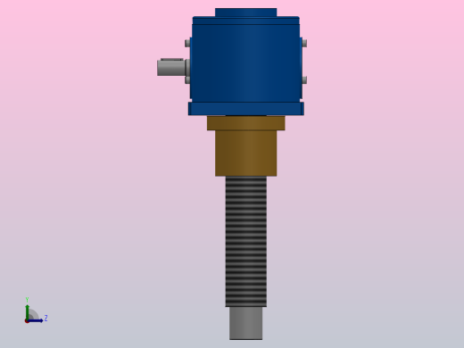 SWL35 螺母升降型蜗轮丝杆升降机[SWL35TM-2BⅠ-300-X-B]左视缩略图