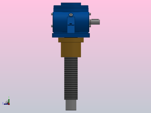 SWL35 螺母升降型蜗轮丝杆升降机[SWL35TM-2BⅠ-300-X-B]右视缩略图