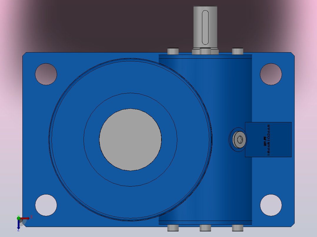 SWL35 螺母升降型蜗轮丝杆升降机[SWL35TM-2BⅠ-300-X-B]俯视图