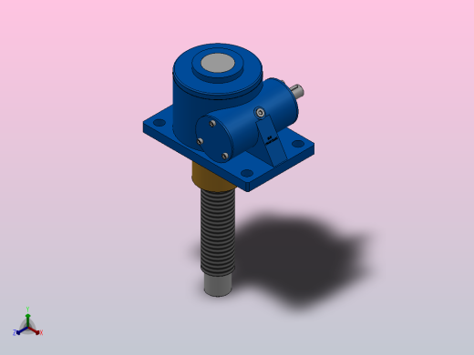 SWL35 螺母升降型蜗轮丝杆升降机[SWL35TM-2BⅠ-300-X-B]正等轴测缩略图