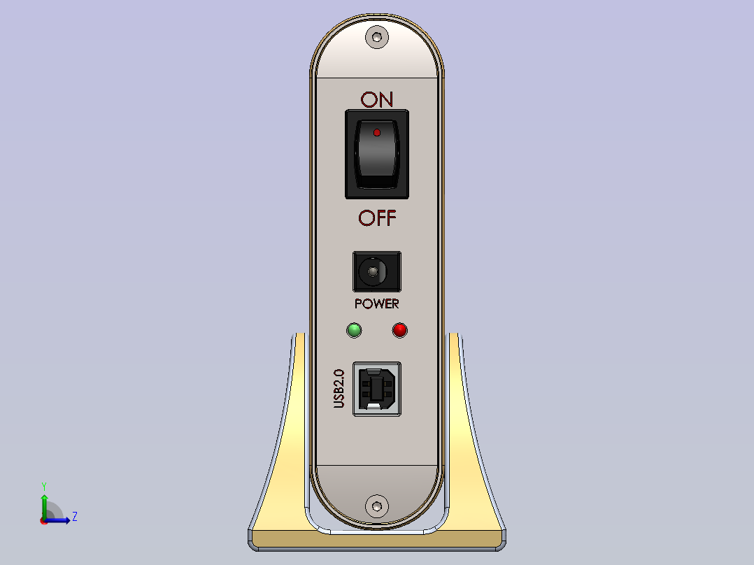 012-硬盘-USB 2.0 外置硬盘 SW左视图