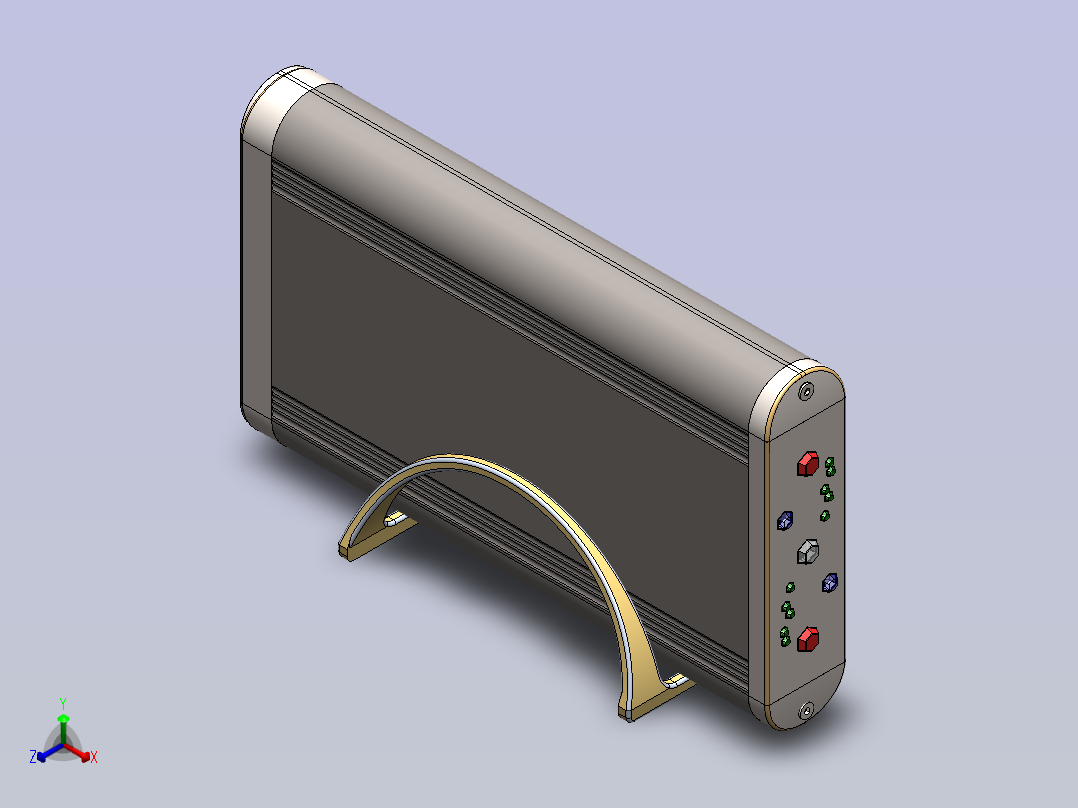 012-硬盘-USB 2.0 外置硬盘 SW正等轴测图