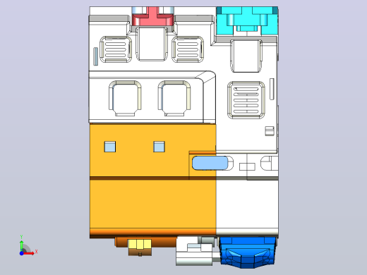 NB1LE-63H 1P&amp;N剩余电流动作断路器三维模型202403前视缩略图