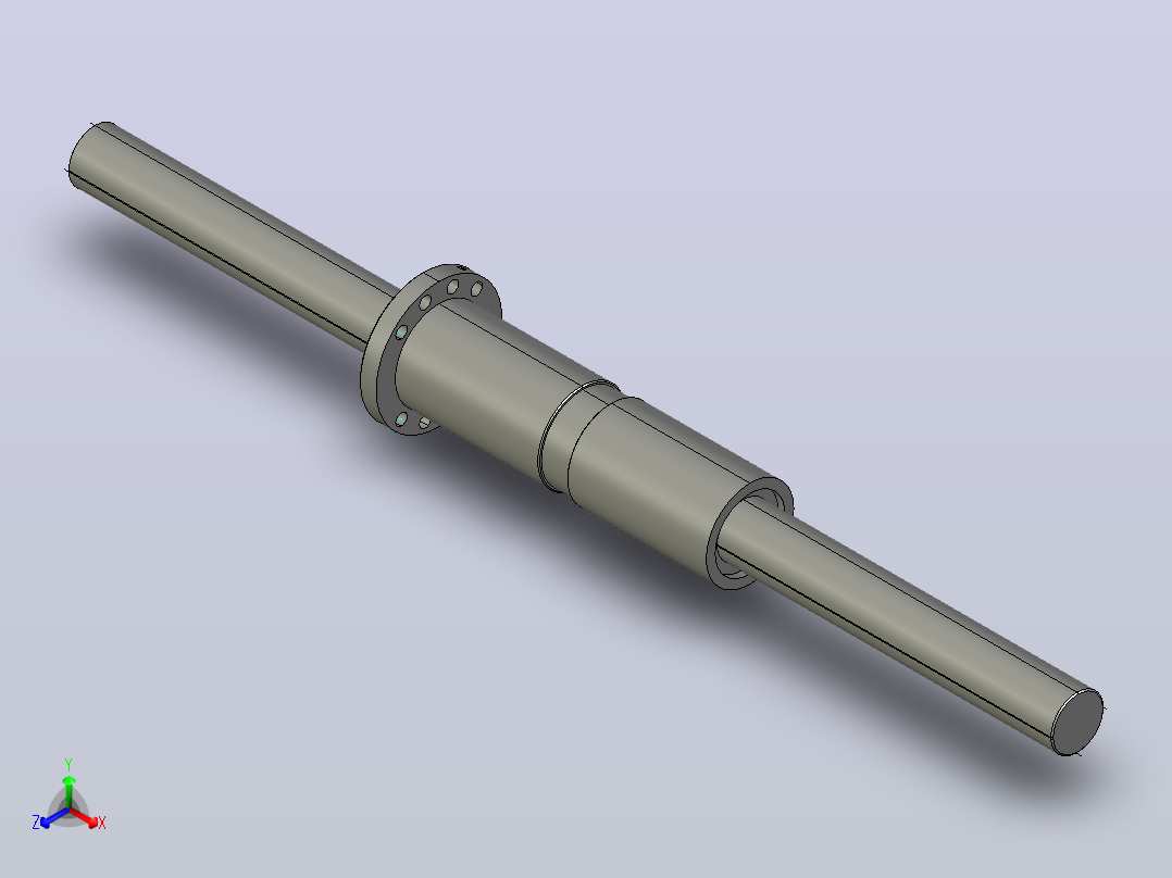 DKFZD5020-6滚珠丝杆3D模型主视图